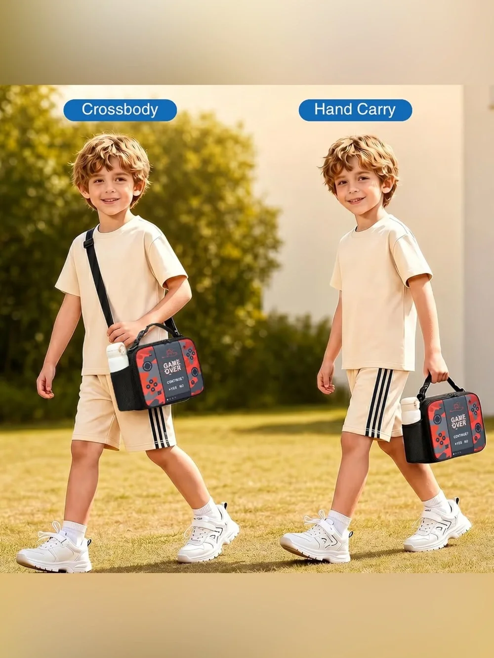 Kids insulated lunch bag - red